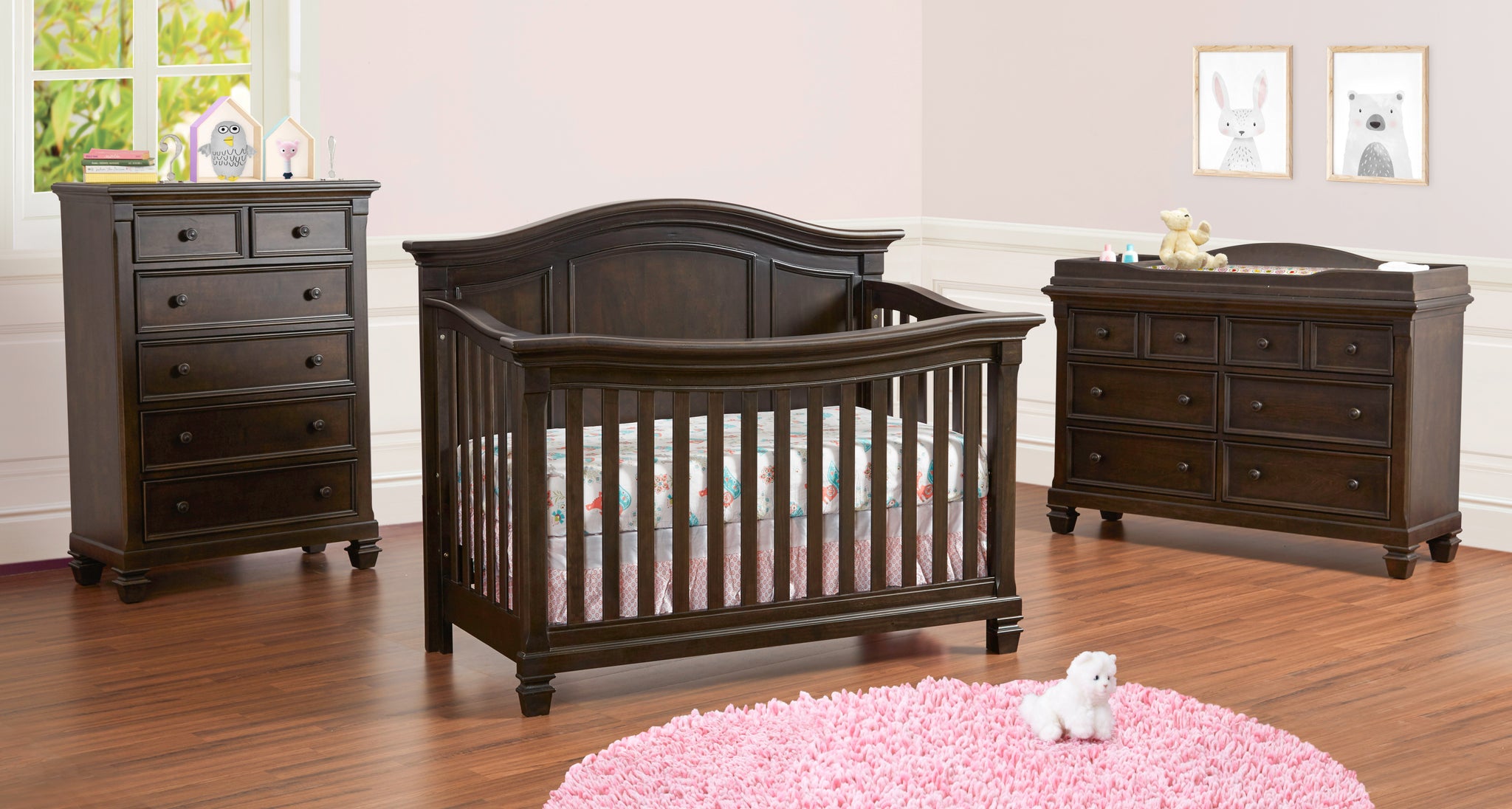 Glendale 4-in-1 Convertible Crib Charcoal Brown