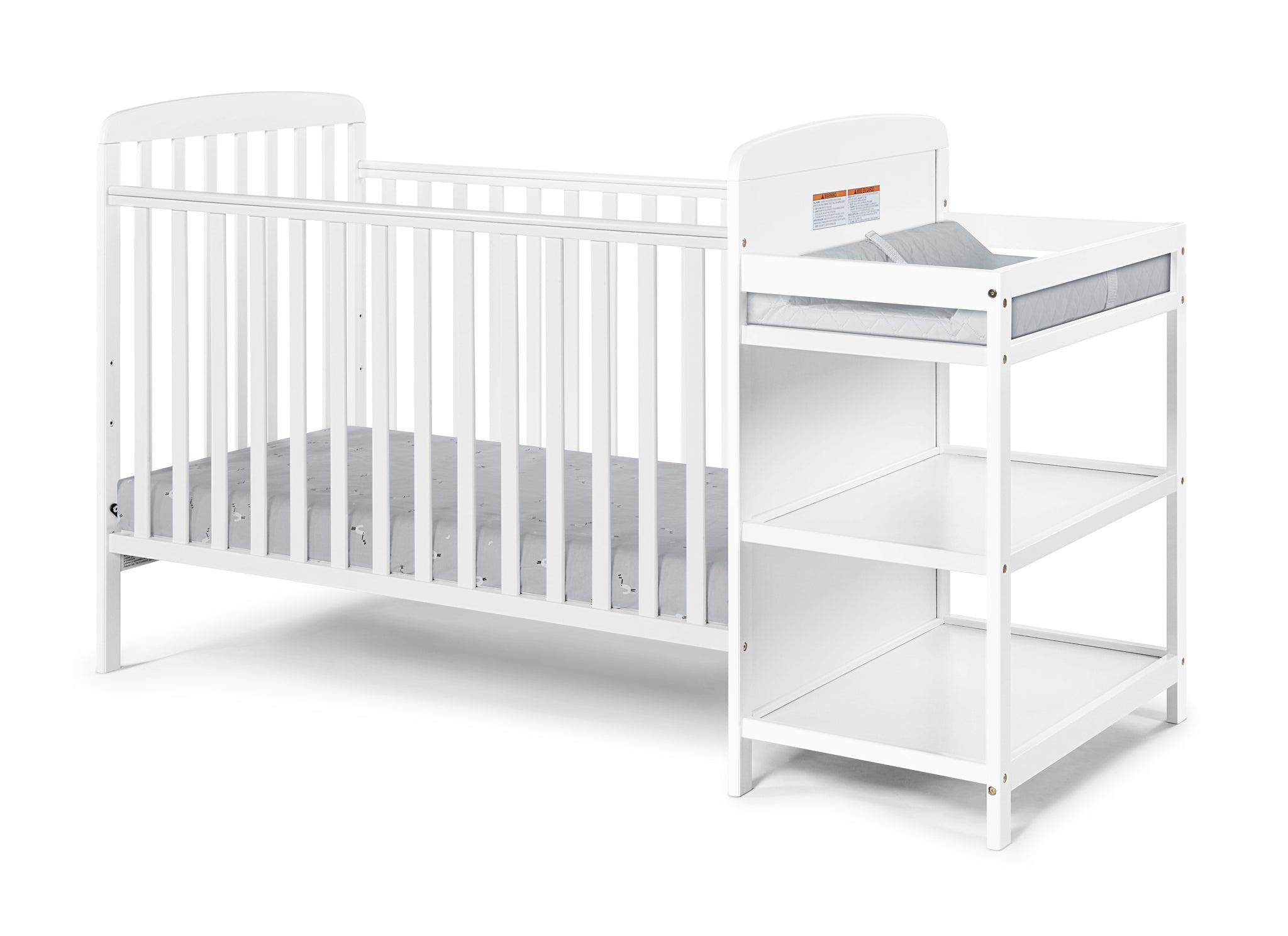 Ramsey 3-in-1 Convertible Crib and Changer Combo White