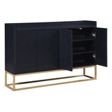 TREXM Modern Sideboard Elegant Buffet Cabinet with Large Storage Space for Dining Room, Entryway (Black)