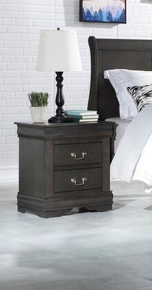 Glavbiku Louis Philippe Nightstand in Dark Gray 26793