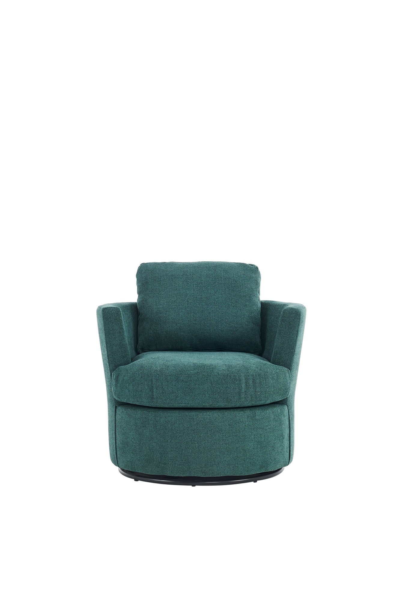 Swivel Barrel Chair, Comfy Round Accent Sofa Chair for Living Room, 360 Degree Swivel Barrel Club Chair, Leisure Arm Chair for Nursery, Hotel, Bedroom, Office, Lounge(Emerald)