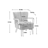 COOLMORE Wood Frame Armchair,  Modern Accent Chair Lounge Chair for Living Room