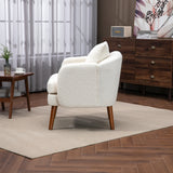 COOLMORE Wood Frame Armchair,  Modern Accent Chair Lounge Chair for Living Room