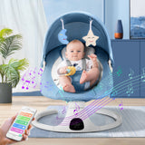 Glavbiku Electric Baby Swing for Infants,Bluetooth Swing Baby Rocking Chair with Intelligent Timing,Gray