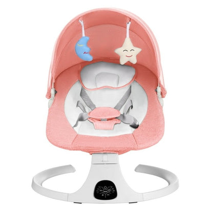 Glavbiku Electric Baby Swing for Infants,Bluetooth Swing Baby Rocking Chair with Intelligent Timing,Gray