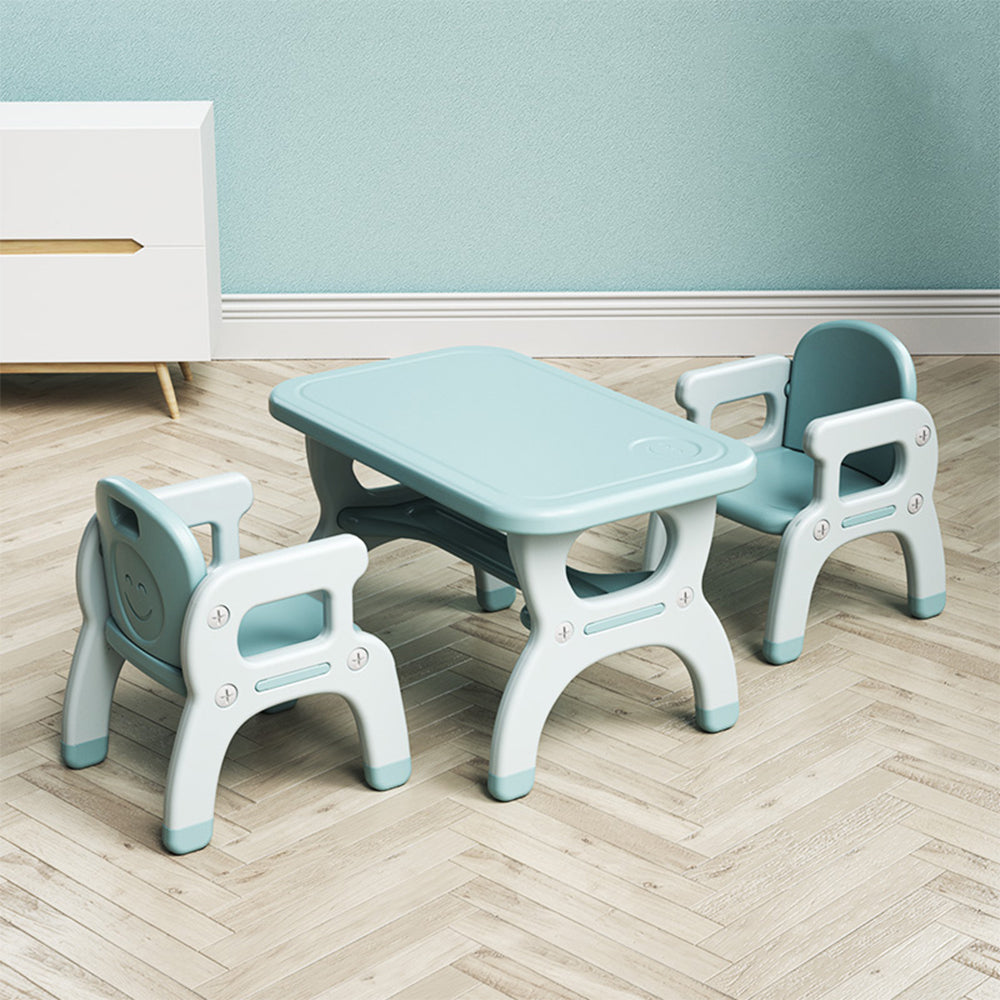 Premium Kids Learning Desk and Chair Set  blue color Ideal for Preschoolers, Home Use, and Kindergarten