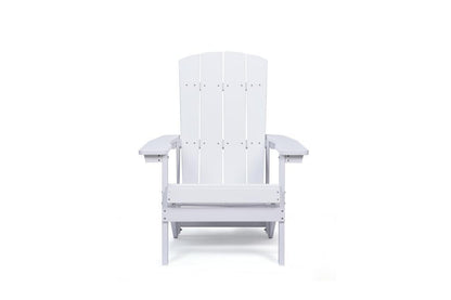 Patio Hips Plastic Adirondack Chair Lounger Weather Resistant Furniture for Lawn Balcony in White (2-Pack)