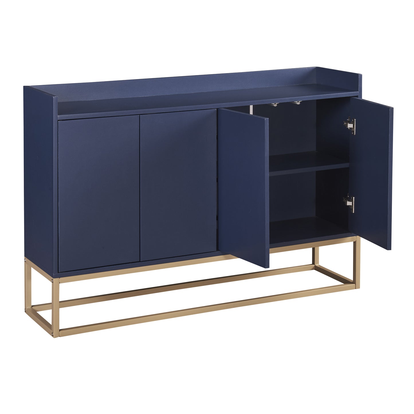 TREXM Modern Sideboard Elegant Buffet Cabinet with Large Storage Space for Dining Room, Entryway (Navy)