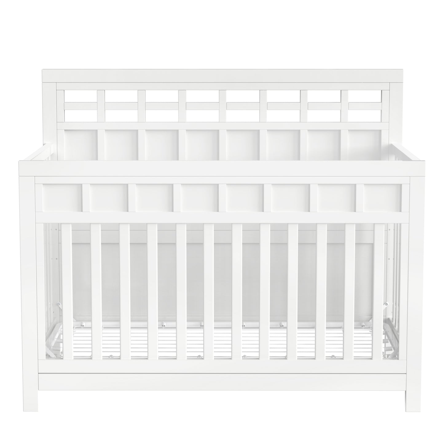 Certified Baby Safe Crib, Pine Solid Wood, Non-Toxic Finish, Snow White