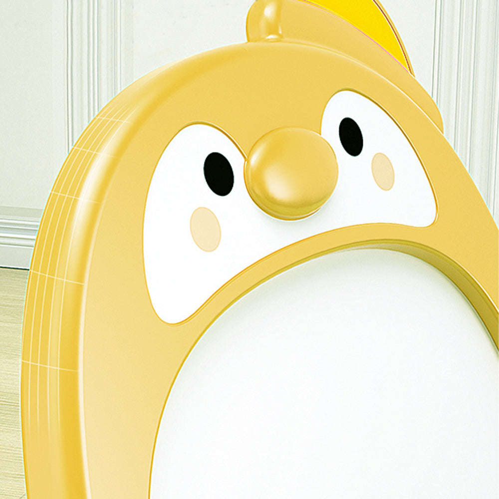 Children's indoor Cartoon penguin yellow drawing board Magnetic graffiti board Writing board Scaffolding whiteboard Baby blackboard learning table and chair