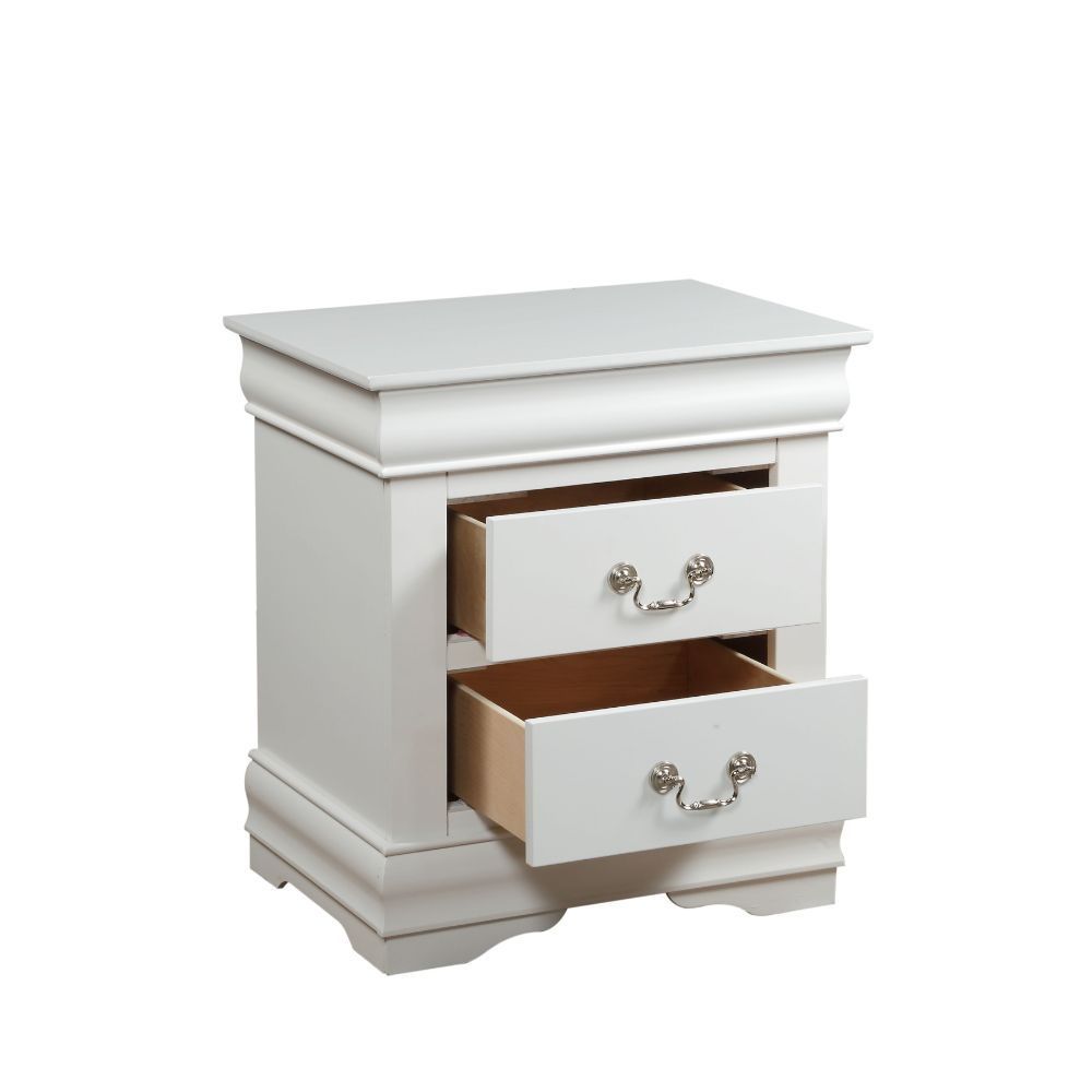 ACME Louis Philippe Nightstand in White 23833