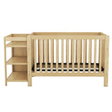 Convertible Crib with Changing Table, Natural