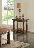 Traditional Formal Look Wooden 1pc End Table Living Room Sofa Side Table Rubberwood Ash Burl Veneer