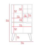 Thorndike 8-Bottle Rectangle Bar Cabinet White