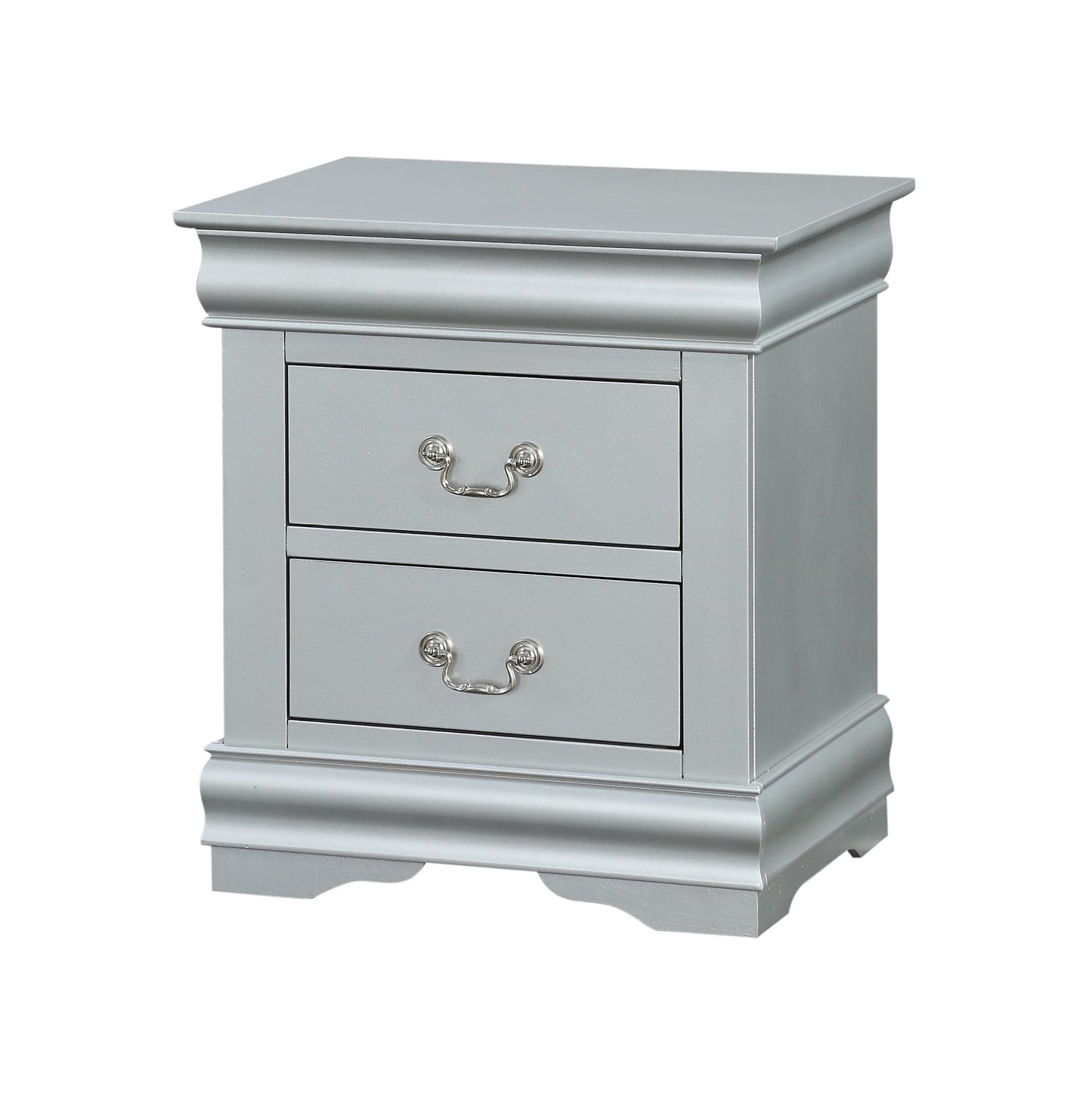 Glavbiku Louis Philippe Nightstand in Platinum 26733