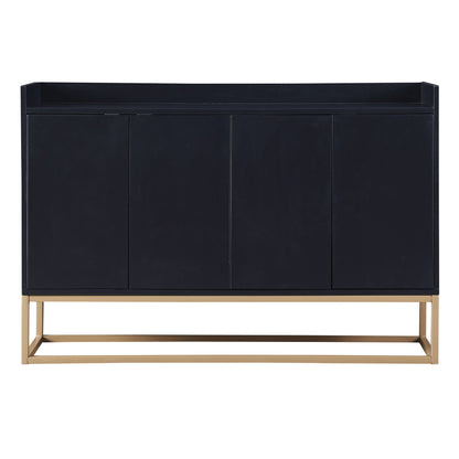 TREXM Modern Sideboard Elegant Buffet Cabinet with Large Storage Space for Dining Room, Entryway (Black)