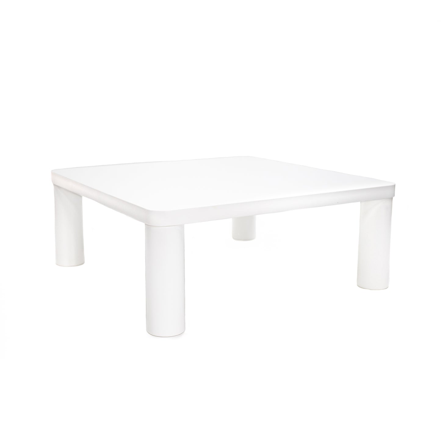 Cream White Coffe Table, 33.5" Modern Minimalist Square Coffee Tables for Living Room Home Office, Sturdy Durable Low Table for Sitting on The Floor, Tatami Floor Tables