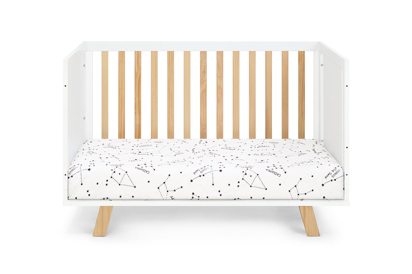 Livia 3-in-1 Convertible Island Crib White/Natural