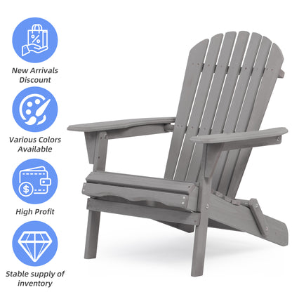 Wood Lounge Patio Chair for Garden Outdoor Wooden Folding Adirondack Chair Set of 2 Solid Cedar Wood Lounge Patio Chair for Garden, Lawn, Backyard,