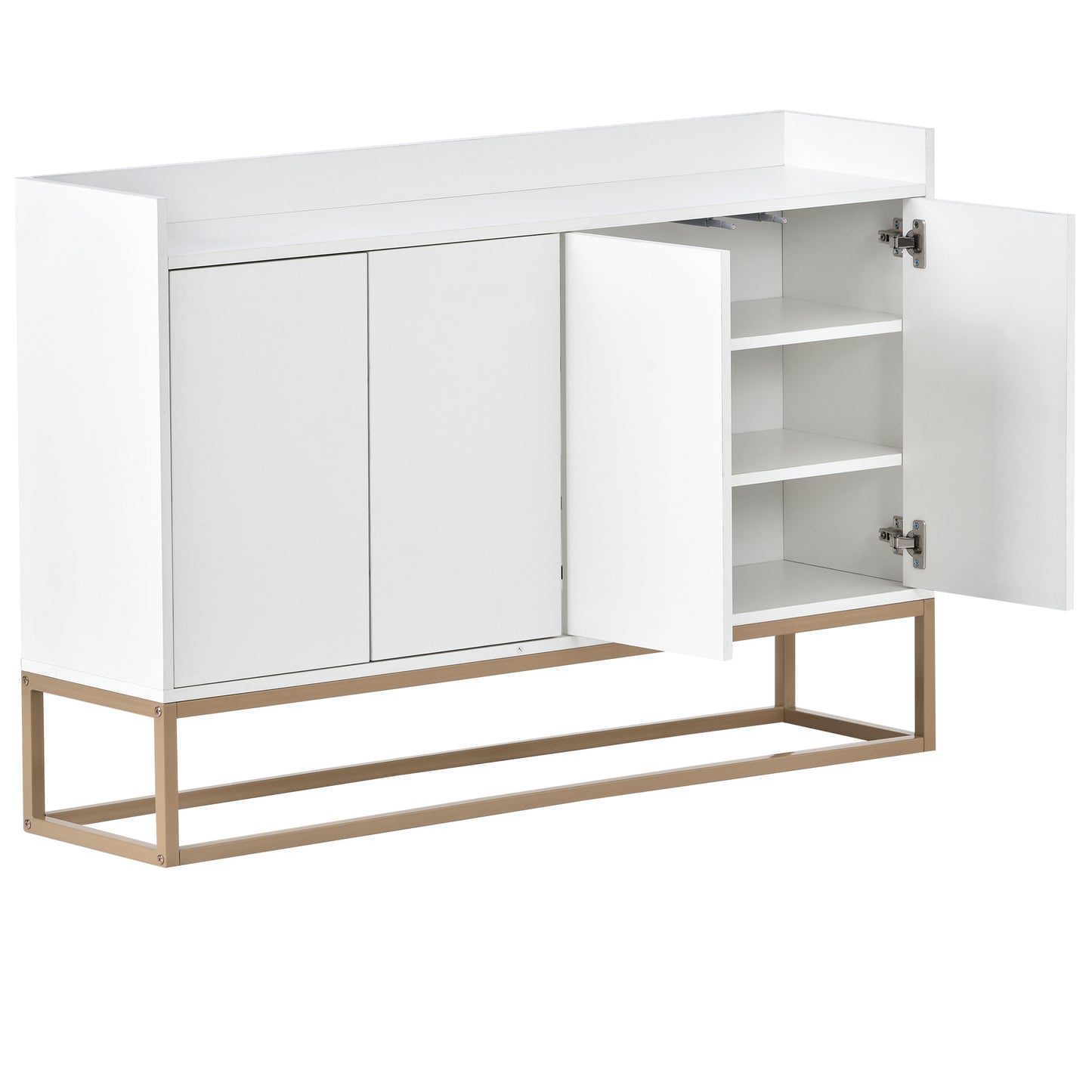 TREXM Modern Sideboard Elegant Buffet Cabinet with Large Storage Space for Dining Room, Entryway (White)