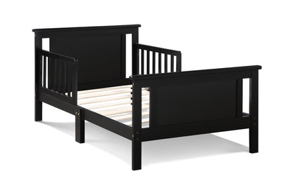 Connelly Reversible Panel Toddler Bed Black/Vintage Walnut