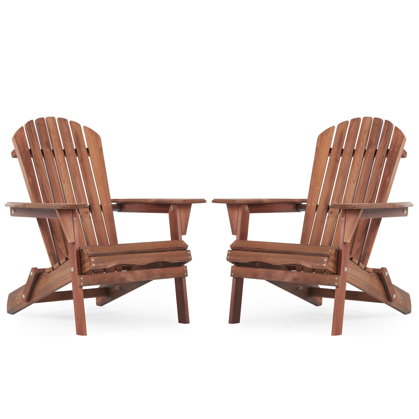 Wooden Outdoor Folding Adirondack Chair Set of 2 Wood Lounge Patio Chair for Garden,Garden, Lawn, Backyard, Deck, Pool Side, Fire Pit,Half Assembled,