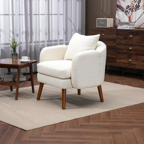 COOLMORE Wood Frame Armchair,  Modern Accent Chair Lounge Chair for Living Room