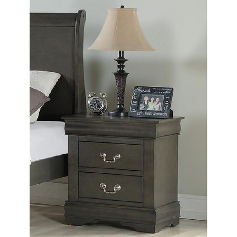 Glavbiku Louis Philippe Nightstand in Dark Gray 26793