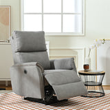 Electric Power Recliner Chair,Upholstered Foam Lounge Single Sofa,Reclining Chair with USB Charging Ports,Home Theater Seating, Living Room Bedroom, Gray